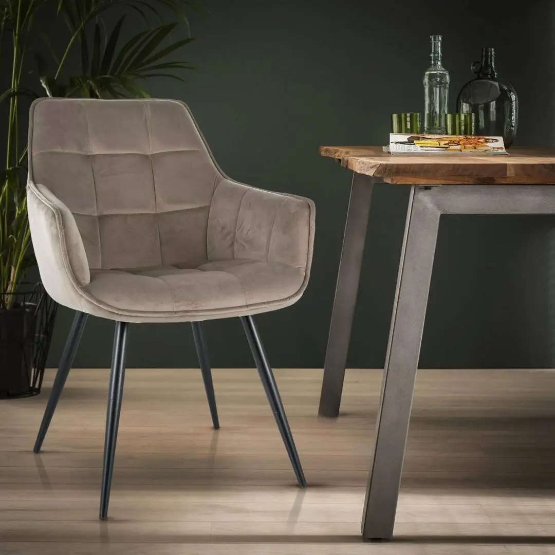 Scaun Signal Lilia Velvet Bluvel 40 (Beige/Black)