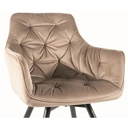 Стул Signal Mango Bluvel 40 (Dark Beige/Black) Thumb