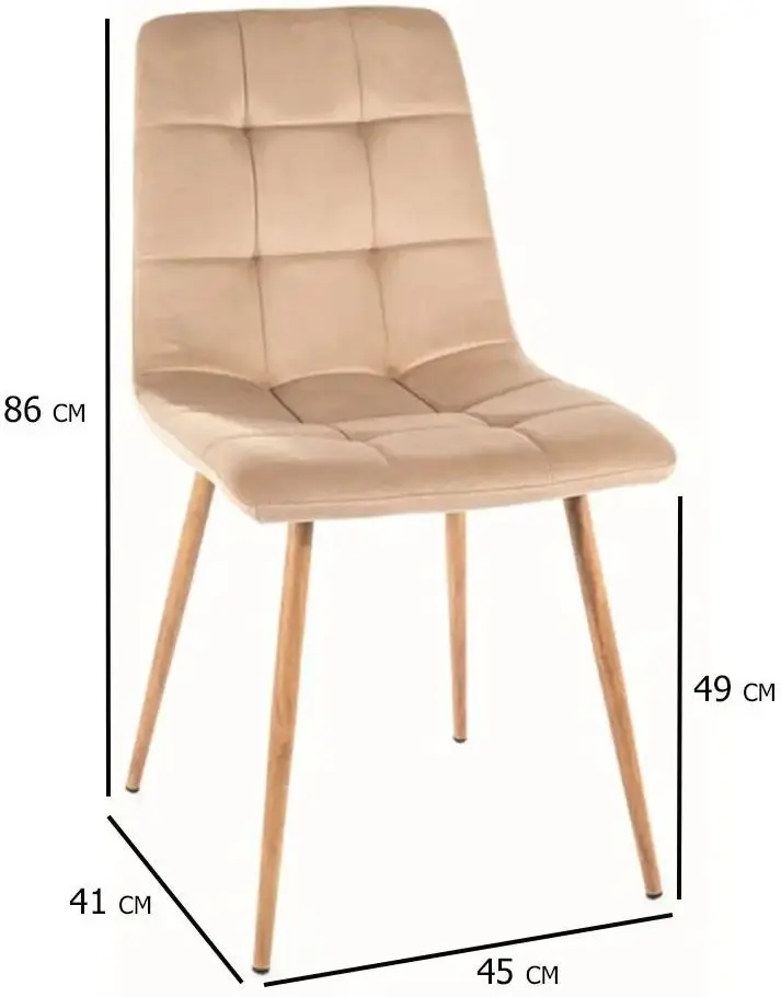 Scaun Signal Mila D Velvet (Beige/Oak)