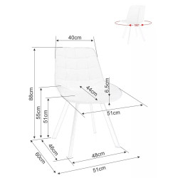 Стул Signal Monti Bluvel 14 (Grey/Black) Thumb