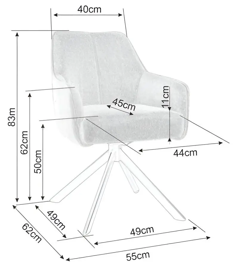 Стул Signal Notti Brego 31 (Beige/Black)
