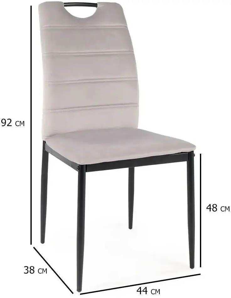 Scaun Signal Rip Velvet (Gray Light/Black)