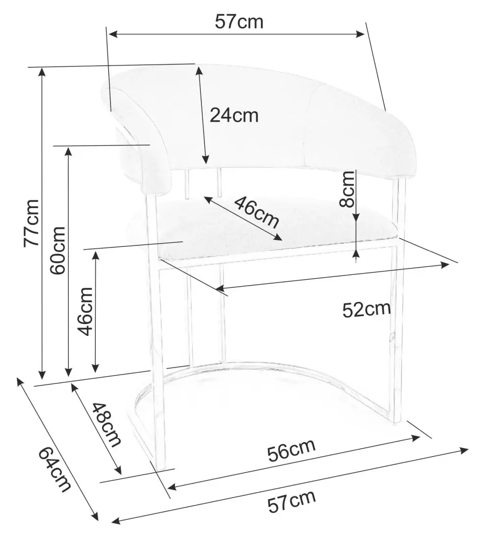 Scaun Signal Tulipe Bluvel 28 (Beige/Gold)
