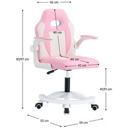 Fotoliu Tempo Kondela Odelia (Pink/White) Thumb