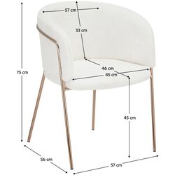 Scaun Tempo Kondela Adimar (White Ivory/Rose Gold) Thumb