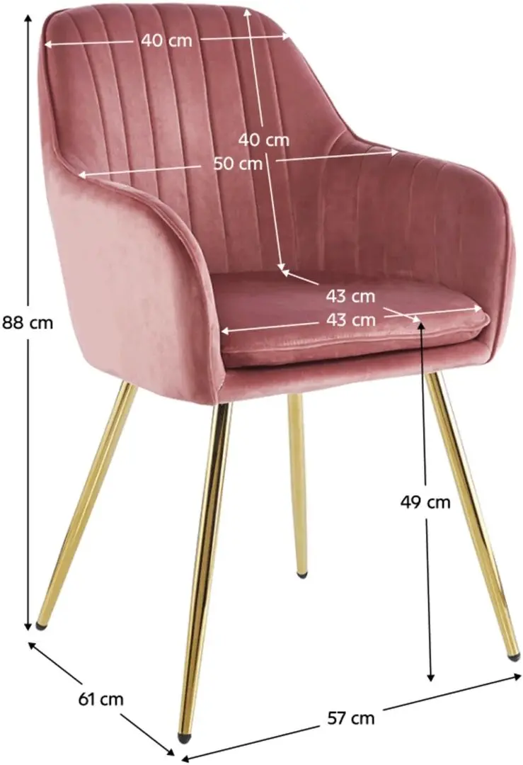 Scaun Tempo Kondela Adlam New (Pink/Chrome Gold)