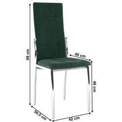 Стул Tempo Kondela Adora New (Emerald/Chrome) Thumb