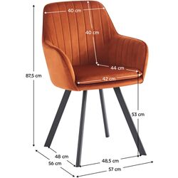Scaun Tempo Kondela Auril Bluvel 4215 (Terracotta) Thumb