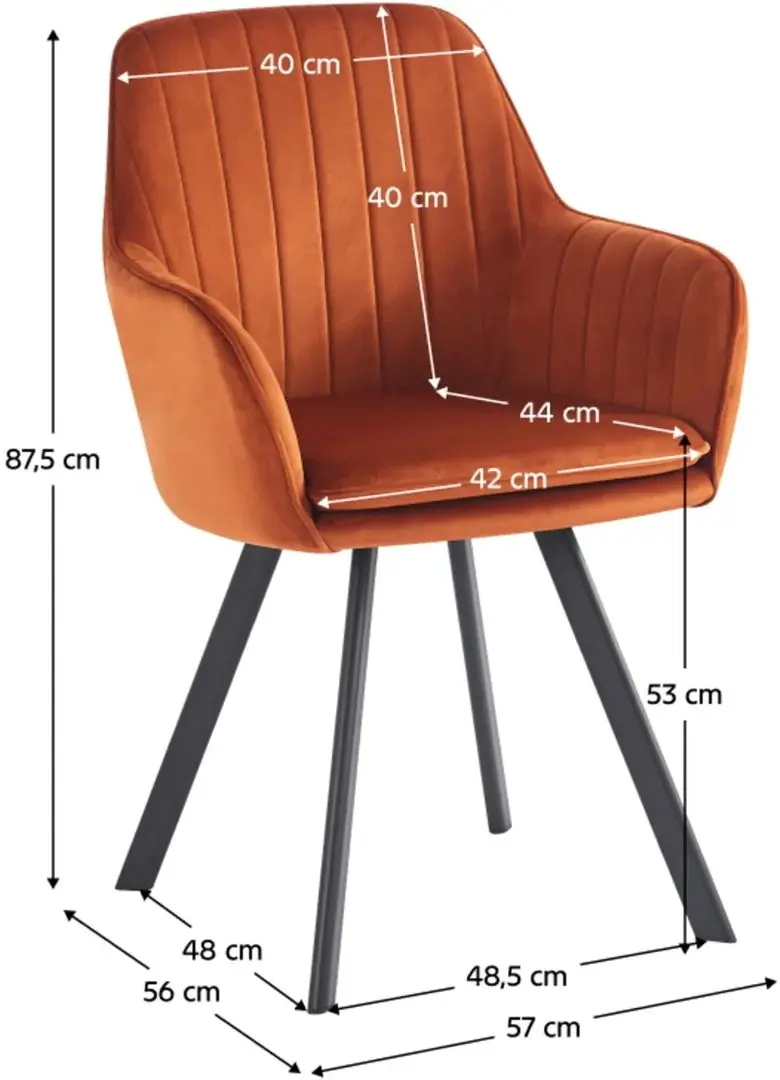 Scaun Tempo Kondela Auril Bluvel 4215 (Terracotta)