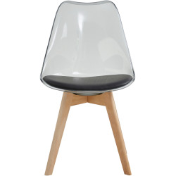 Стул Tempo Kondela Bali 2 New (Transparent Black/Black/Beech) Thumb