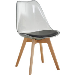 Стул Tempo Kondela Bali 2 New (Transparent Black/Black/Beech) Thumb