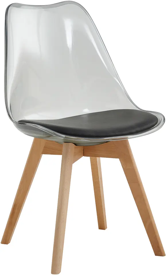 Стул Tempo Kondela Bali 2 New (Transparent Black/Black/Beech)