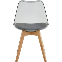 Стул Tempo Kondela Bali 2 New (Transparent Black/Black/Beech) Thumb