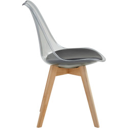 Стул Tempo Kondela Bali 2 New (Transparent Black/Black/Beech) Thumb