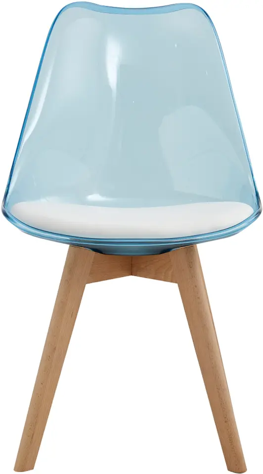 Scaun Tempo Kondela Bali 2 New (Transparent Blue/White/Beech)