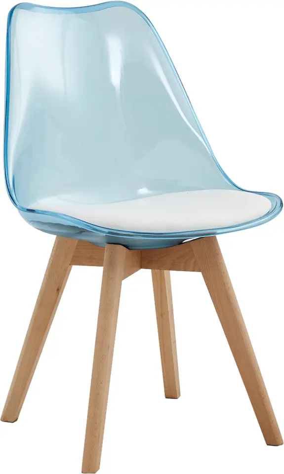Scaun Tempo Kondela Bali 2 New (Transparent Blue/White/Beech)