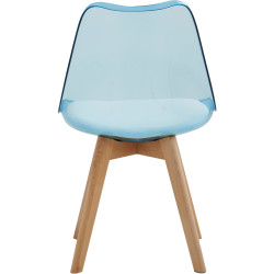Scaun Tempo Kondela Bali 2 New (Transparent Blue/White/Beech) Thumb