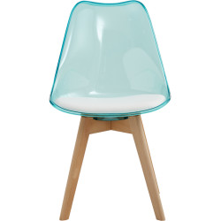 Scaun Tempo Kondela Bali 2 New (Transparent Green/White/Beech) Thumb