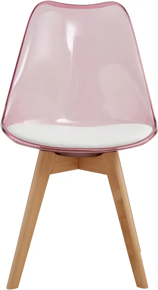 Scaun Tempo Kondela Bali 2 New (Transparent Pink/White/Beech)