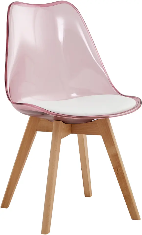 Scaun Tempo Kondela Bali 2 New (Transparent Pink/White/Beech)