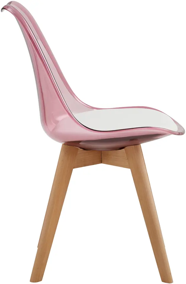 Scaun Tempo Kondela Bali 2 New (Transparent Pink/White/Beech)