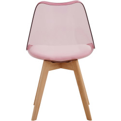 Scaun Tempo Kondela Bali 2 New (Transparent Pink/White/Beech) Thumb