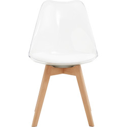 Scaun Tempo Kondela Bali 2 New (Transparent/White/Beech) Thumb