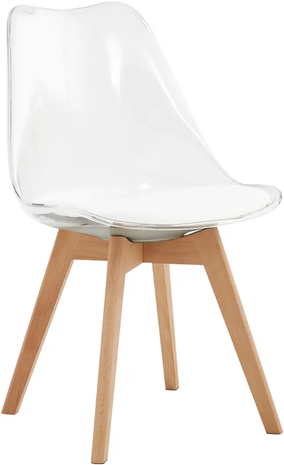 Scaun Tempo Kondela Bali 2 New (Transparent/White/Beech)