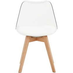 Scaun Tempo Kondela Bali 2 New (Transparent/White/Beech) Thumb