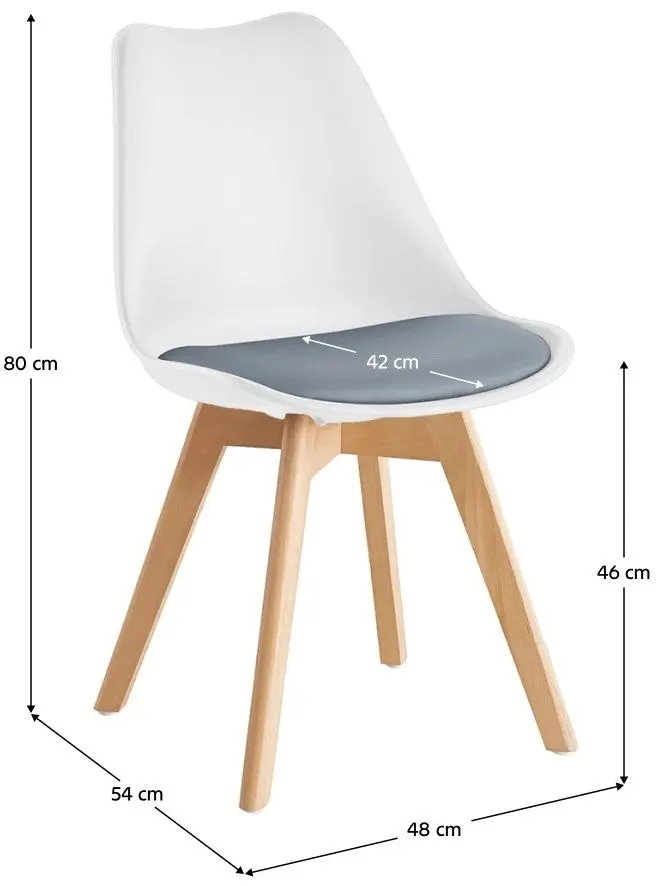 Стул Tempo Kondela Bali 2 (White/Grey/Beech)