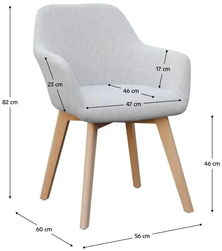 Стул Tempo Kondela Clorin (Light-Grey/Oak)