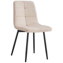 Scaun Tempo Kondela Damia Tip 1 Velvet (Beige/Black) Thumb