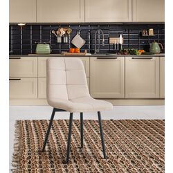 Scaun Tempo Kondela Damia Tip 1 Velvet (Beige/Black)