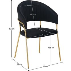 Стул Tempo Kondela Dasmin Tip 1 (Black/Gold) Thumb