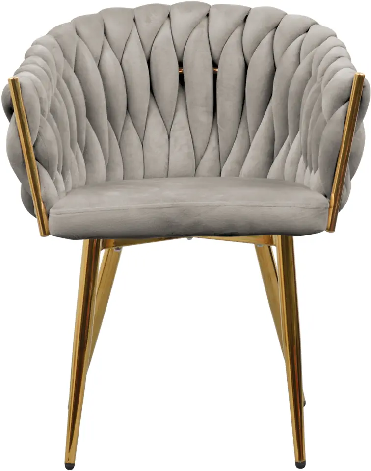 Scaun Tempo Kondela Deila (Gray Brown Taupe/Gold)