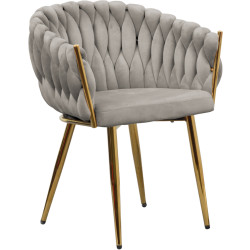 Scaun Tempo Kondela Deila (Gray Brown Taupe/Gold) Thumb