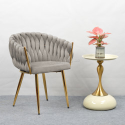 Scaun Tempo Kondela Deila (Gray Brown Taupe/Gold)