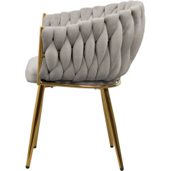 Scaun Tempo Kondela Deila (Gray Brown Taupe/Gold) Thumb