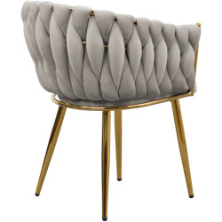 Scaun Tempo Kondela Deila (Gray Brown Taupe/Gold) Thumb