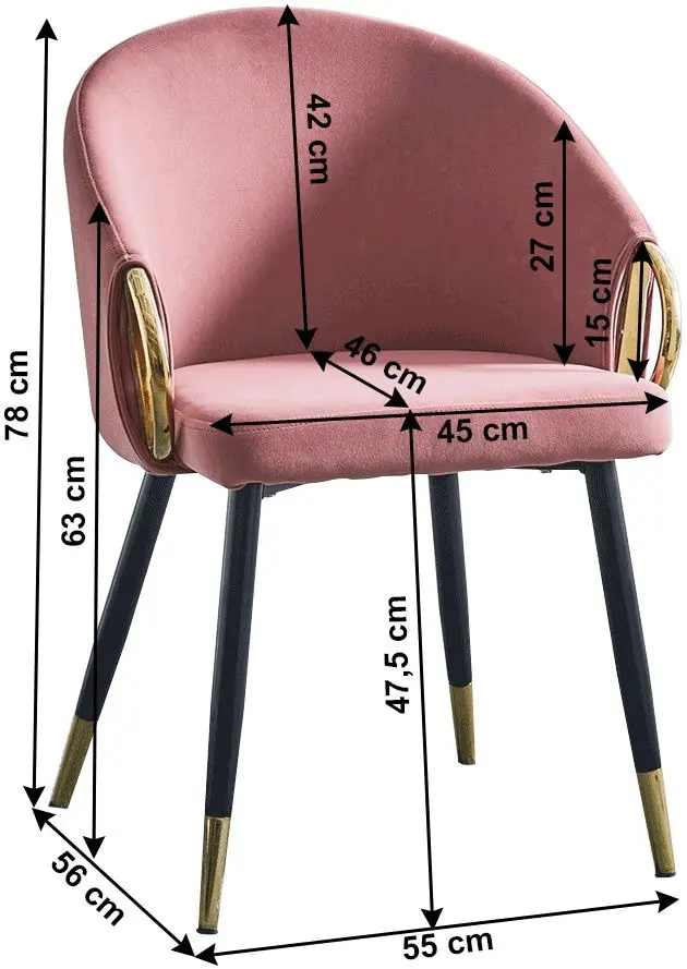 Scaun Tempo Kondela Donko (Pink/Gold)