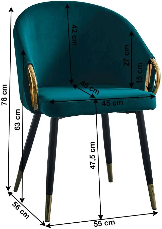 Scaun Tempo Kondela Donko (Smarald/Gold)