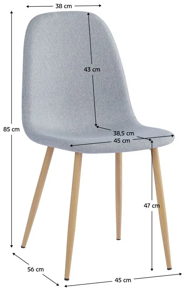 Scaun Tempo Kondela Lega (Light Grey/Beech)