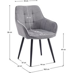 Scaun Tempo Kondela Marken Vardo 11 (Grey/Black) Thumb