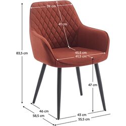 Стул Tempo Kondela Oskor Nea 44 (Brown) Thumb