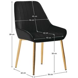 Scaun Tempo Kondela Perla (Black/Gold Chrome) Thumb