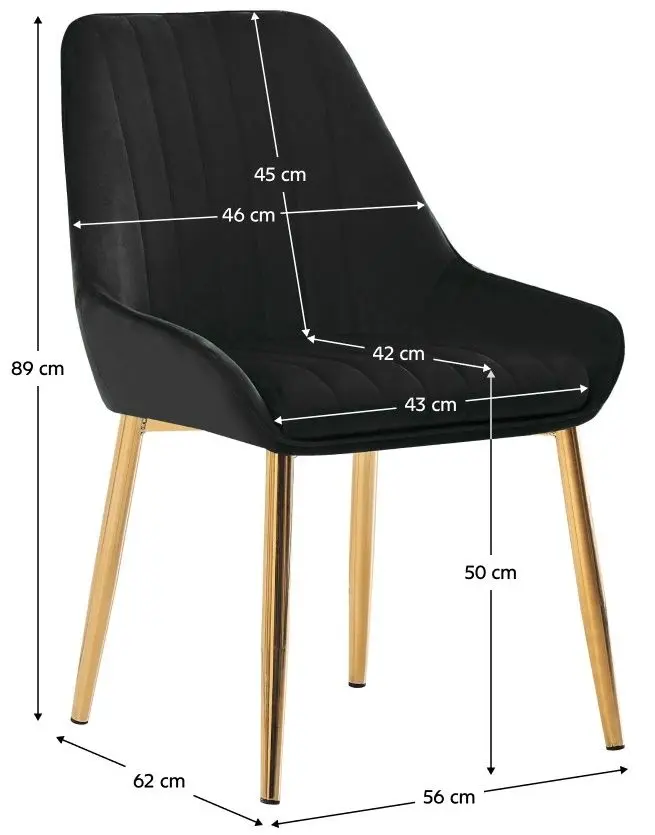 Scaun Tempo Kondela Perla (Black/Gold Chrome)