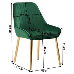 Scaun Tempo Kondela Perlia (Emerald/Golden) Thumb