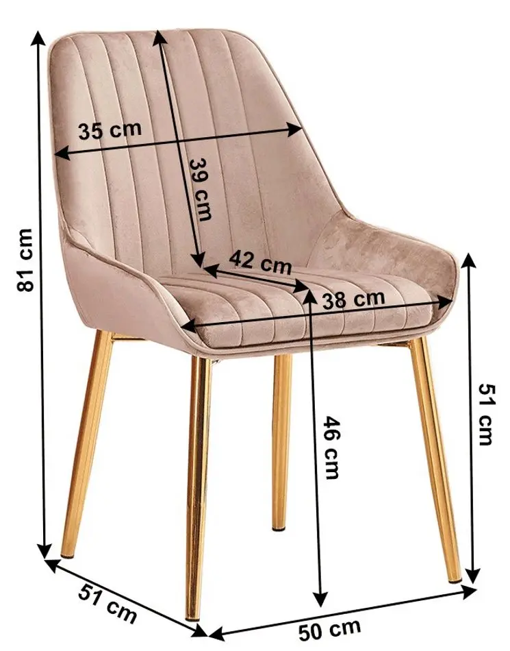 Scaun Tempo Kondela Perlia (Gray-Brown/Golden) - 4