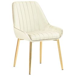 Scaun Tempo Kondela Perlia Velvet (Beige/Gold Chrome) Thumb