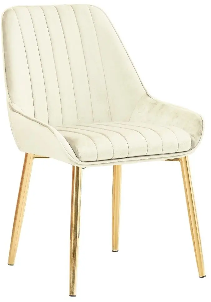 Scaun Tempo Kondela Perlia Velvet (Beige/Gold Chrome)